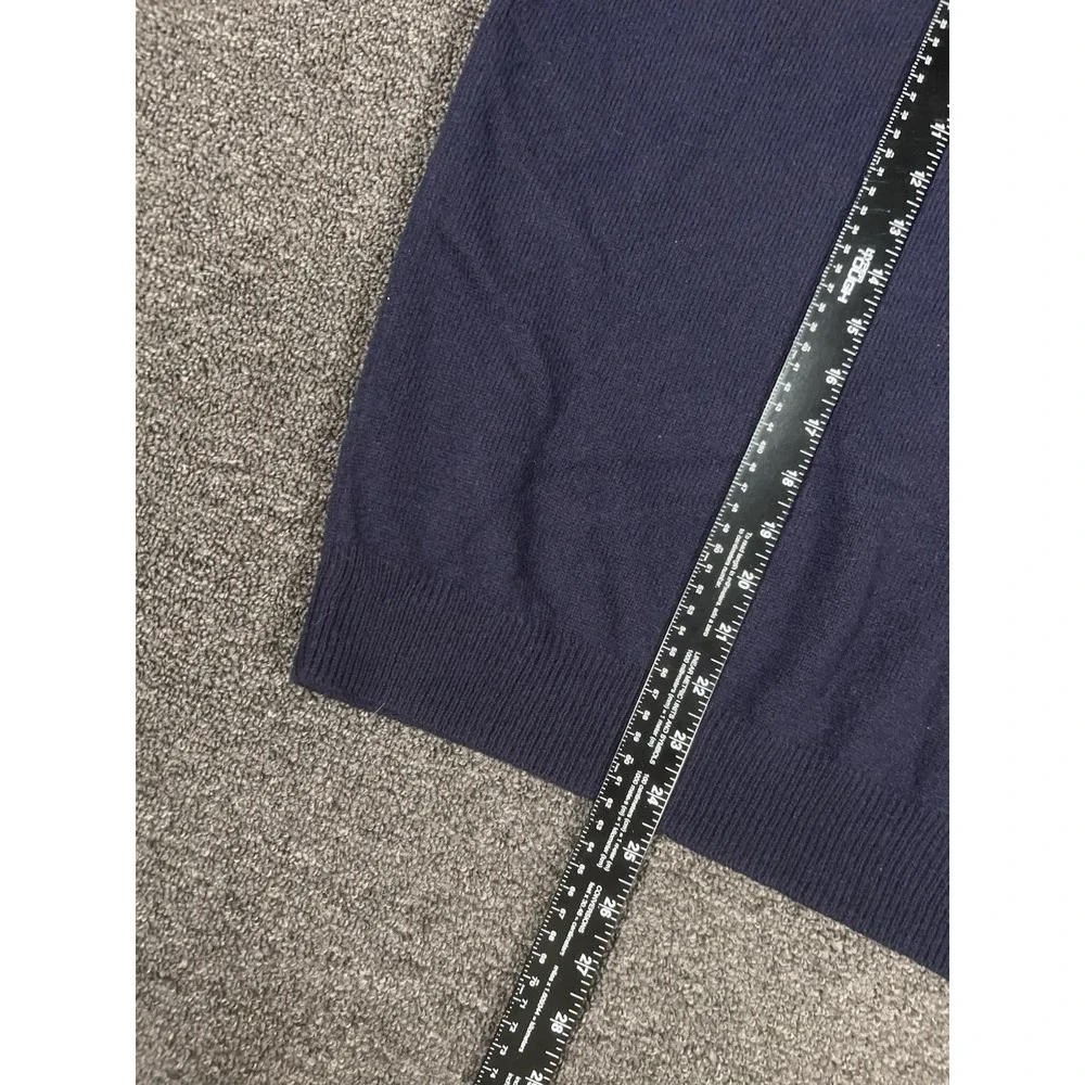 Vintage Polo Ralph Lauren Sweater Vest Men Large Navy Blue Lambswool Pony Preppy